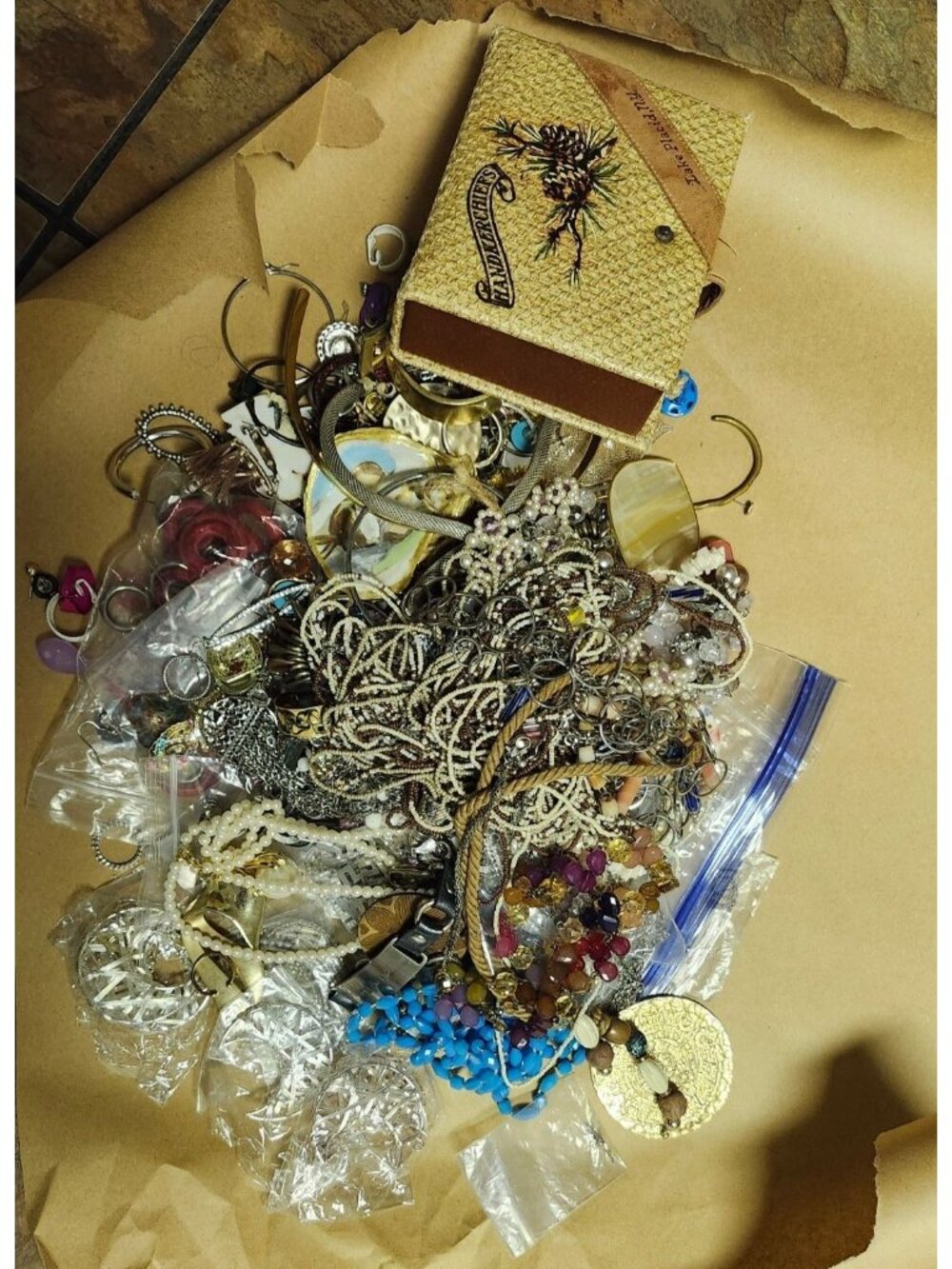 Mixed Lot Of 5 Lbs Wearable & Craft Jewelry For Vintage & Modern Accessory Makin